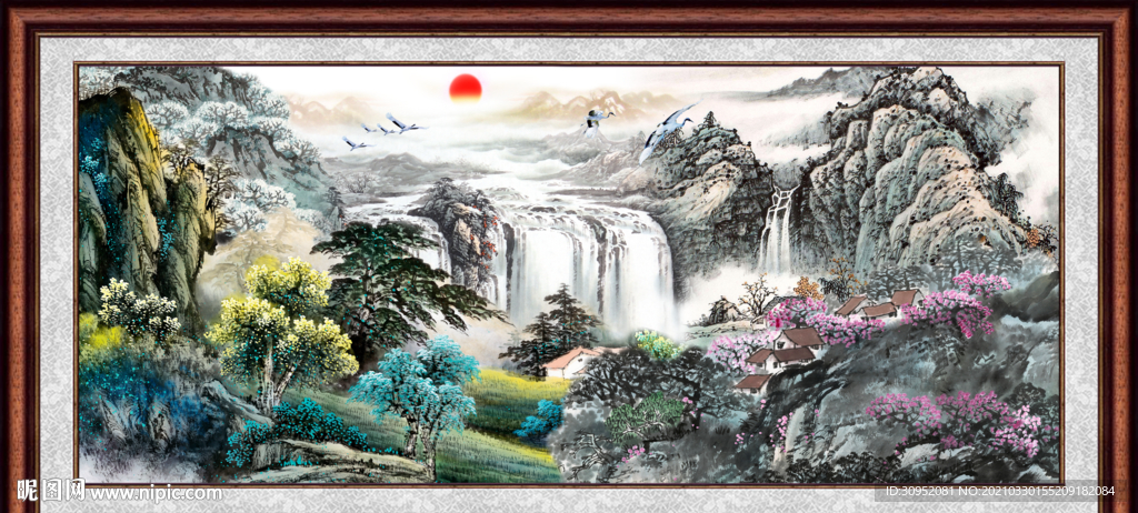 新中式山水画