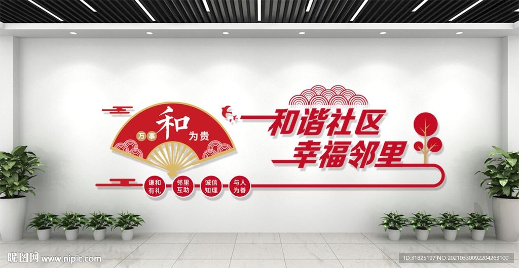 和谐社区文化墙图片