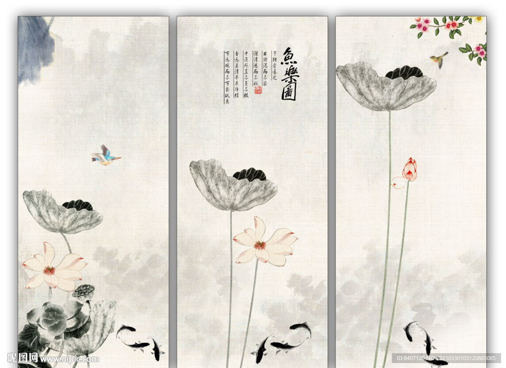国画荷花