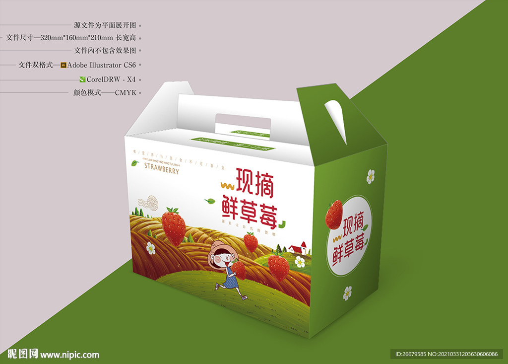 草莓盒设计 平面图