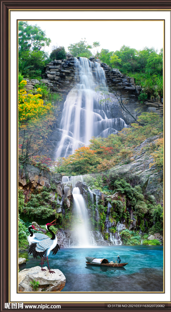 竖幅山水画
