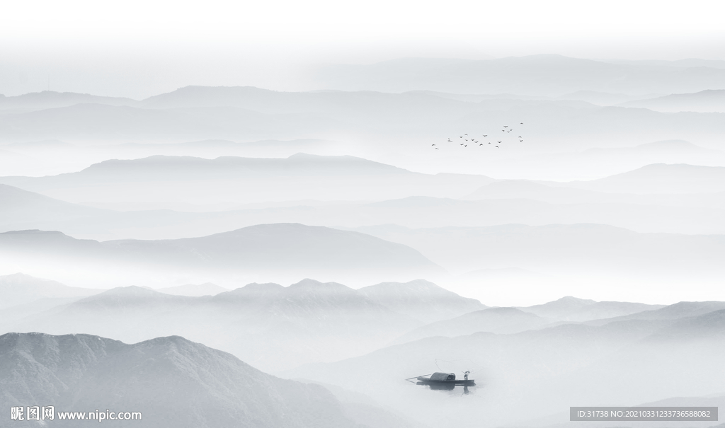 水墨山水画