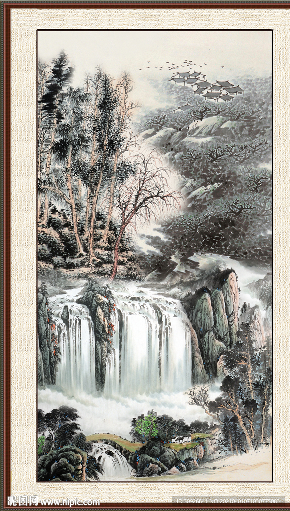 中式国画山水 