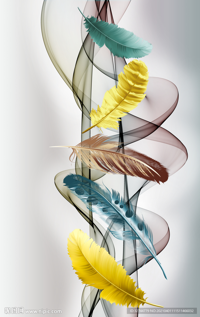 羽毛装饰画