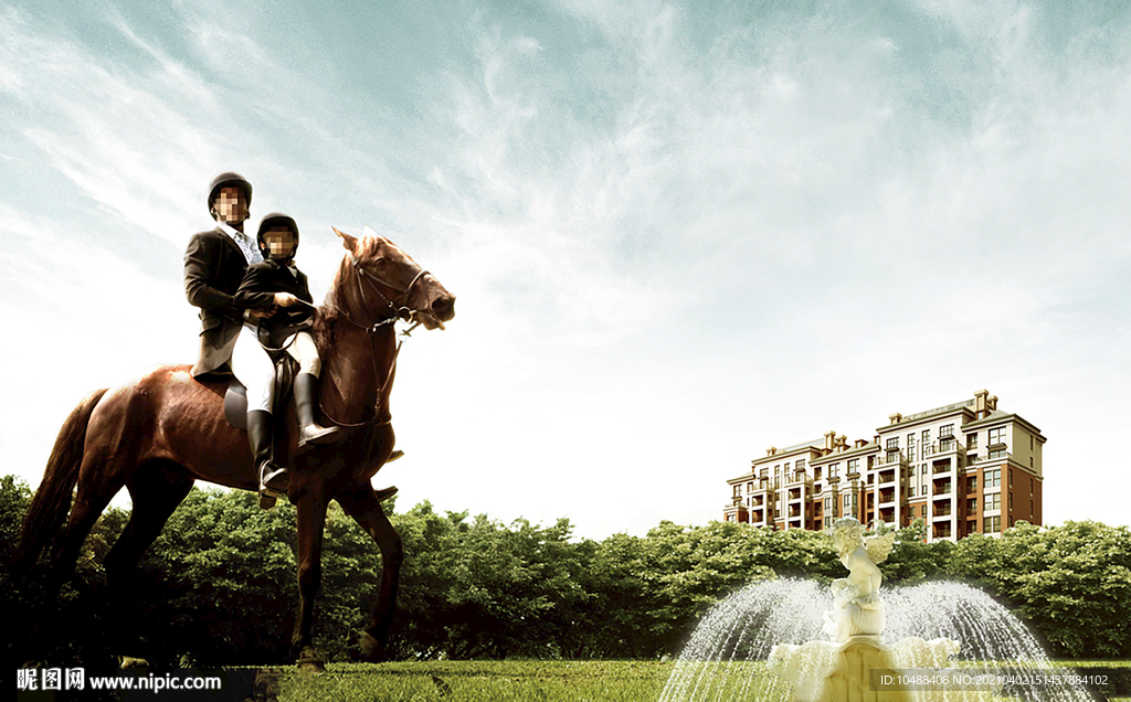 地产别墅洋房豪宅户外广告画面