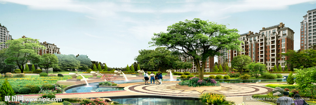 地产别墅洋房豪宅户外广告画面