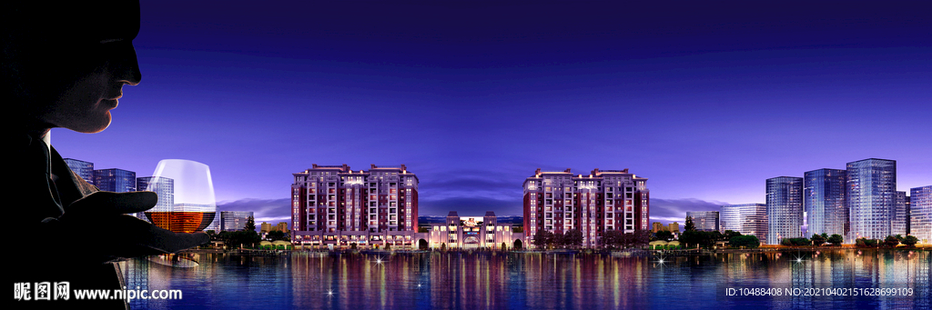 地产别墅洋房豪宅户外广告画面