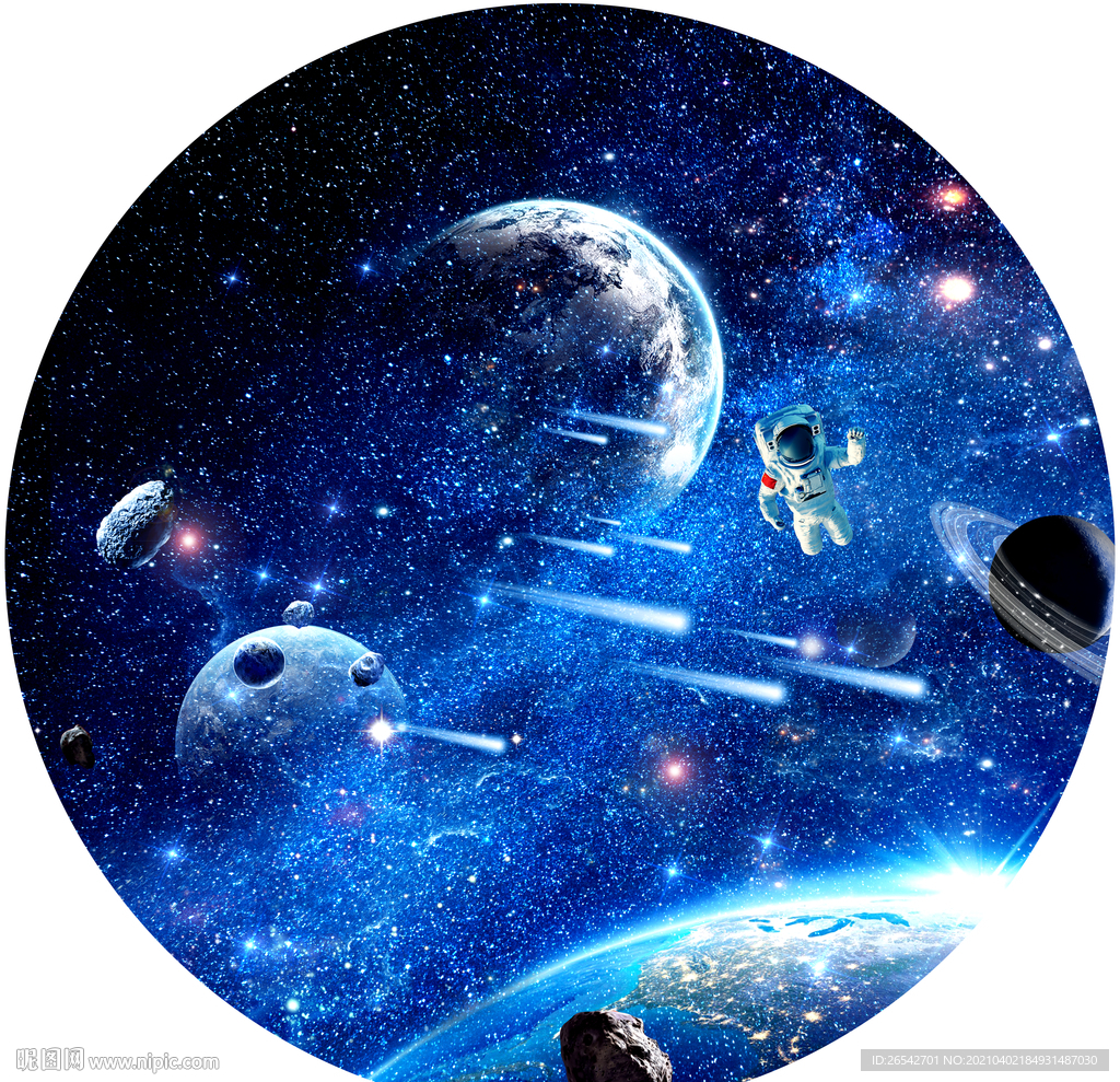 圆形宇宙星空