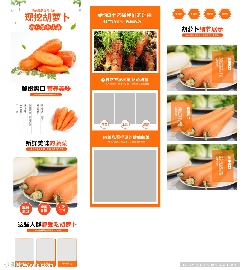 果蔬详情页 胡萝卜详情页