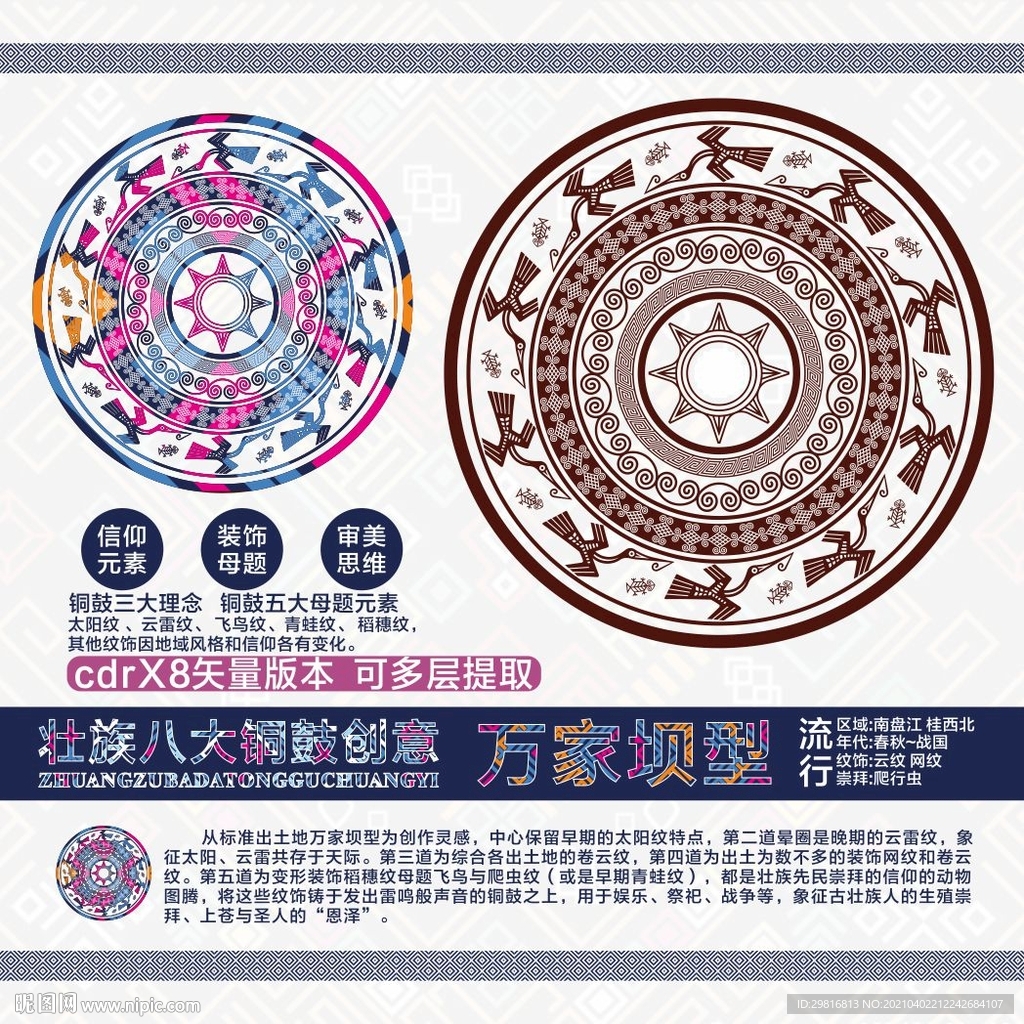 文创壮族万家坝型铜鼓