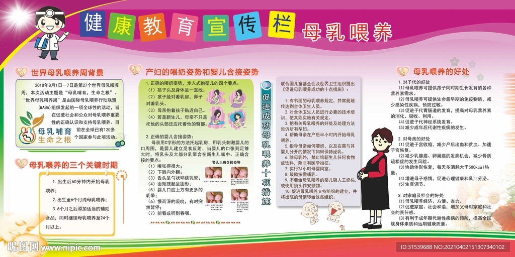 母乳喂养健康教育宣传栏