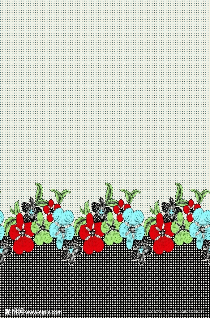 连衣裙定位花