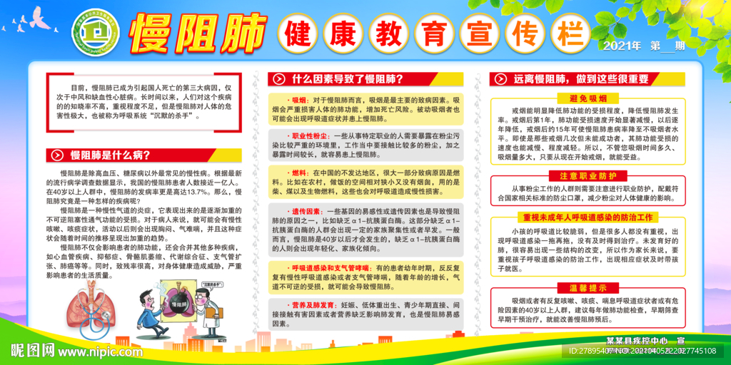慢阻肺健康教育宣传栏
