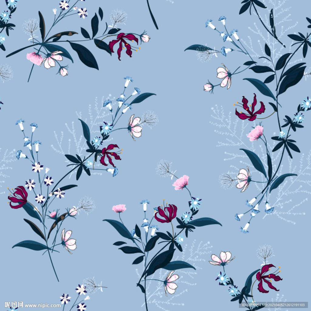 服装设计 手绘花 印花
