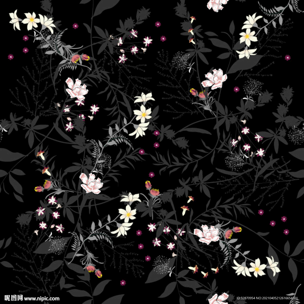 服装设计 手绘花