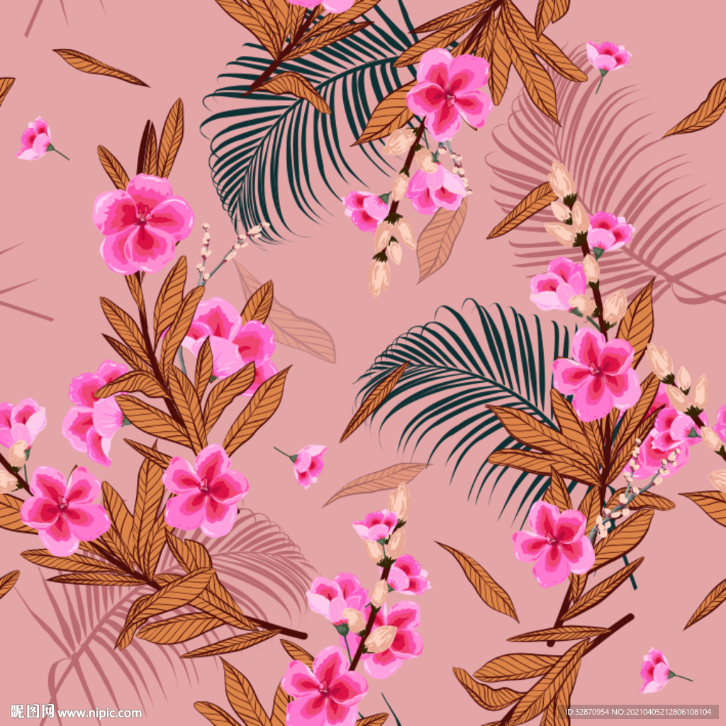 服装 手绘 印花 花型