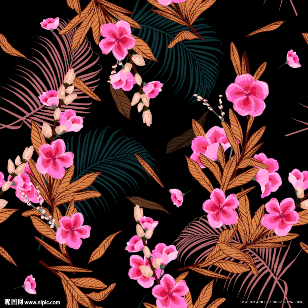 花朵 服装 手绘 印花