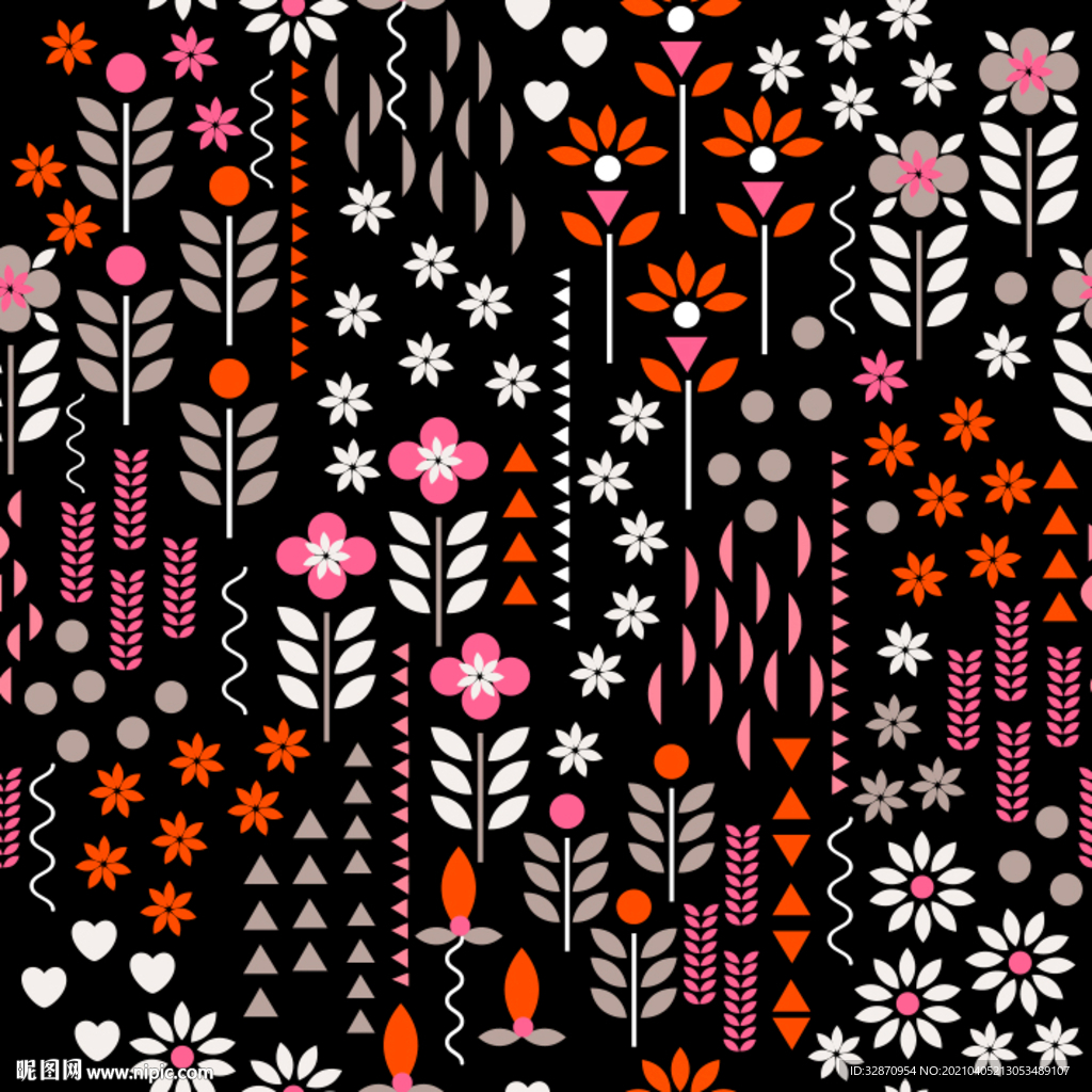 花朵 手绘 印花