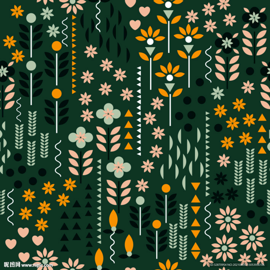 手绘 花朵 印花