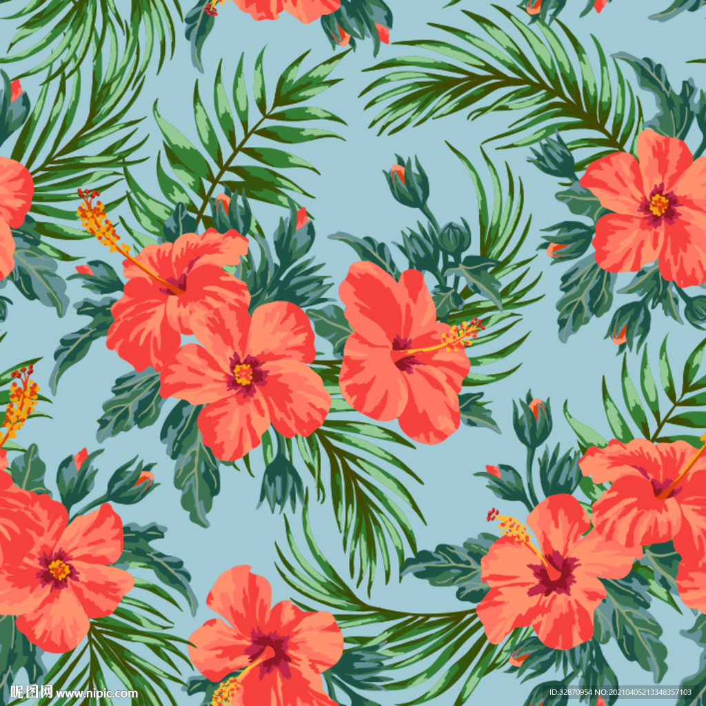服装花型 数码印花