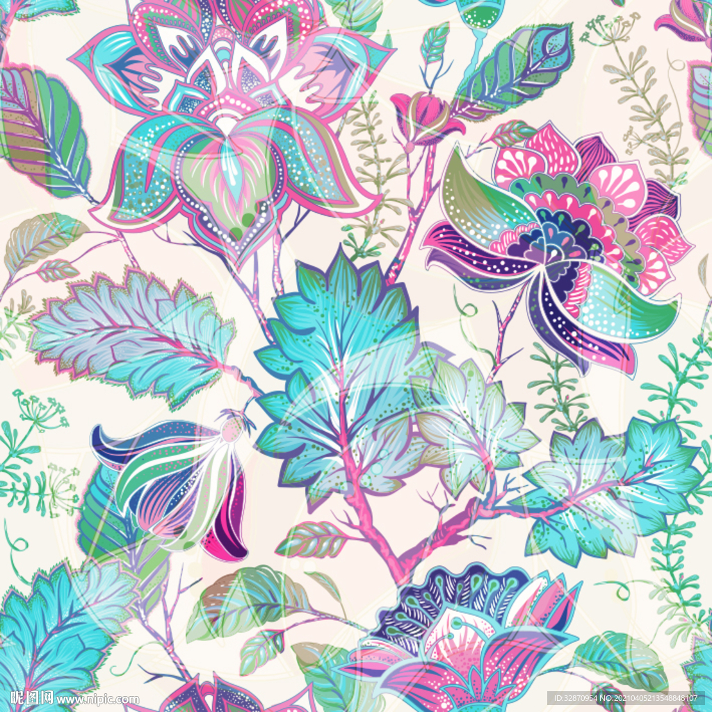 服装设计 花型 数码印花