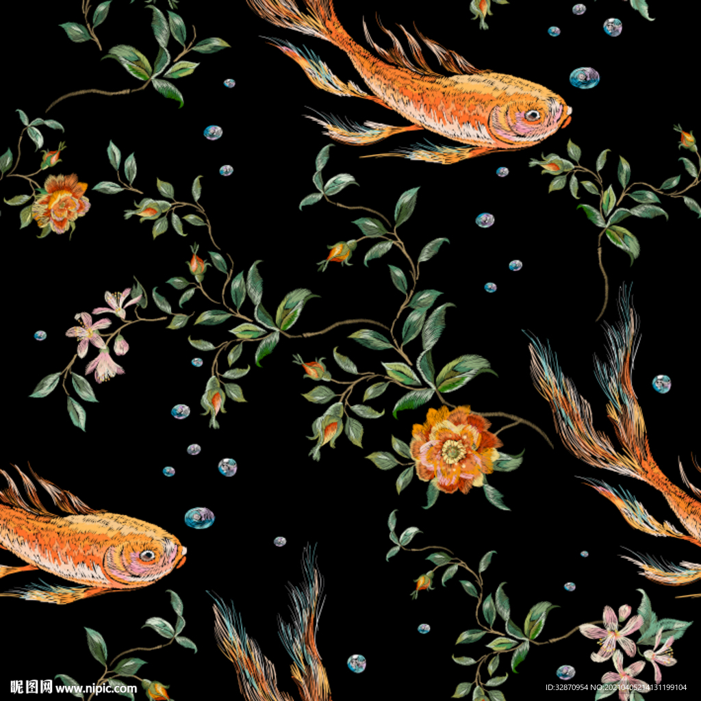 数码印花 手绘花