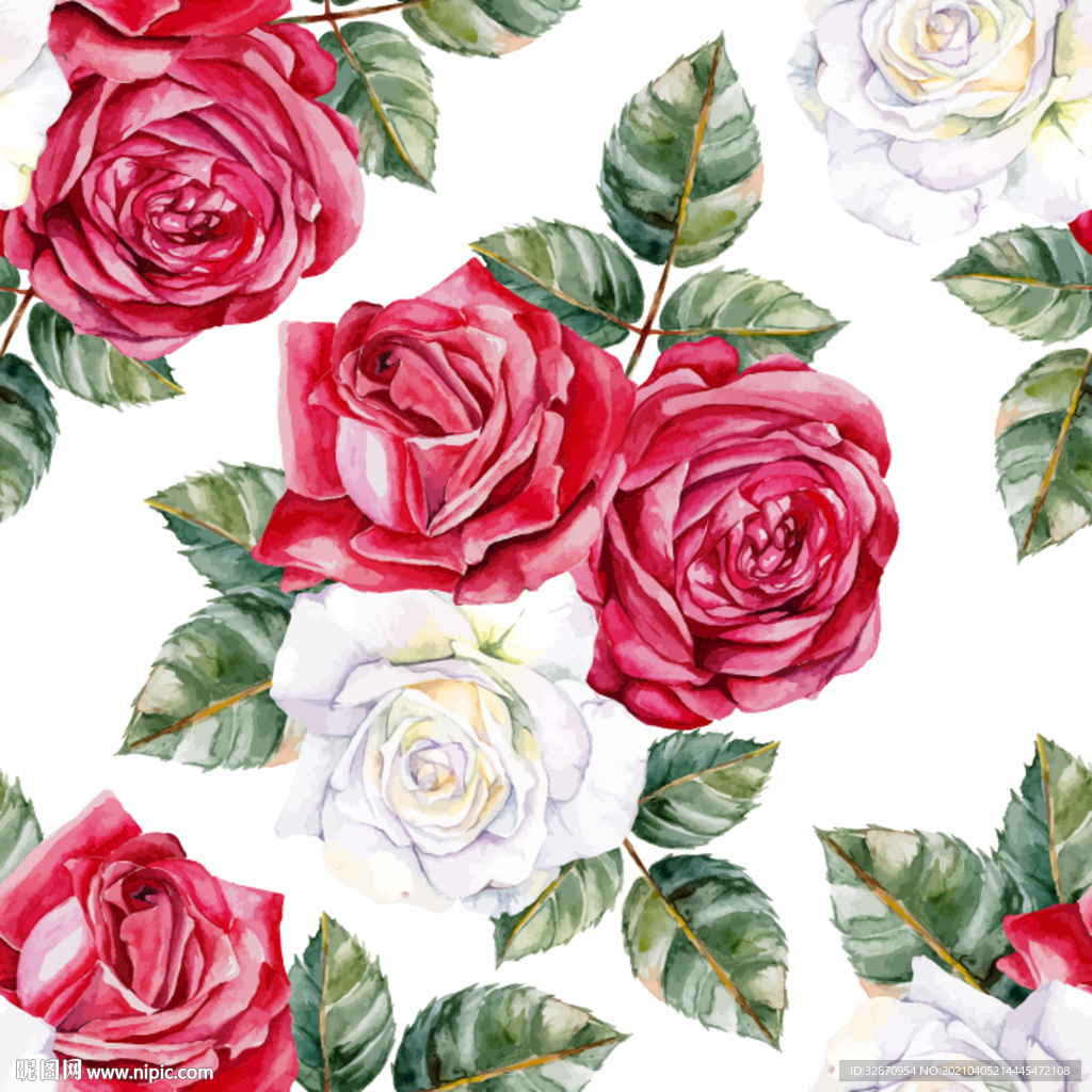 玫瑰花 数码印花