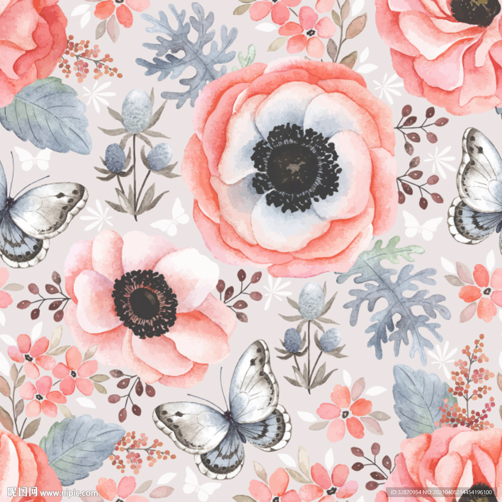 大牌花型 数码印花