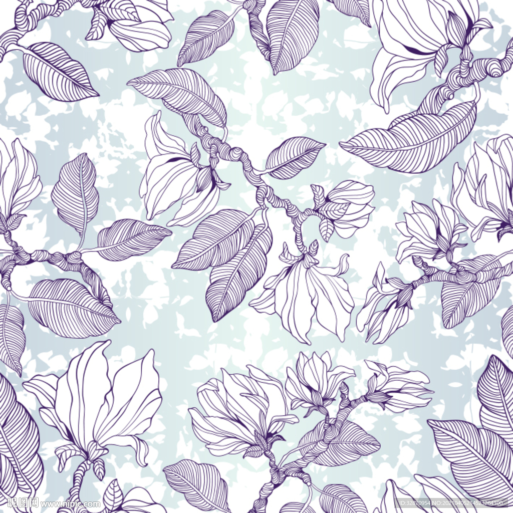 手绘花 数码印花