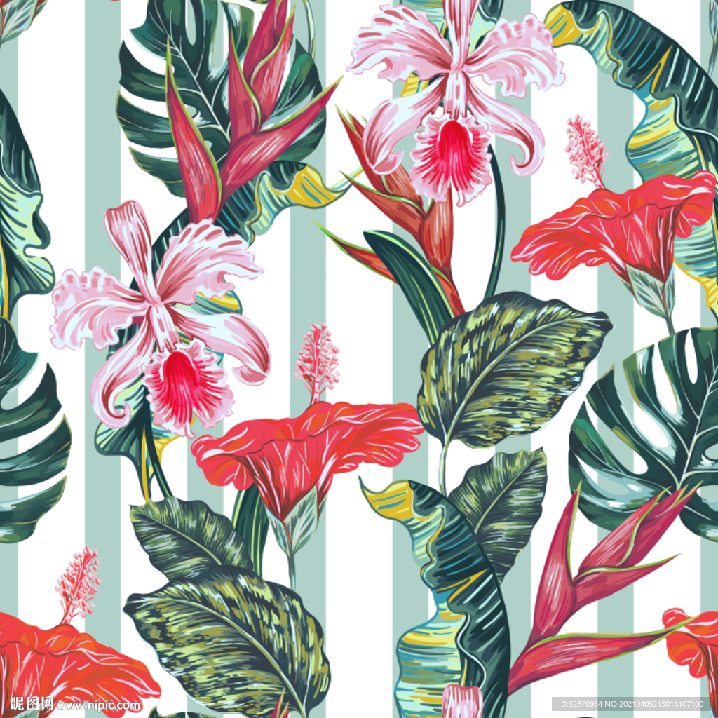 大牌花型 手绘花