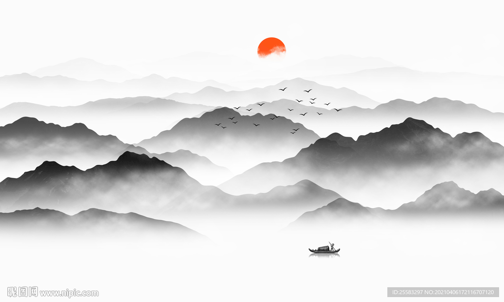新中式山水画