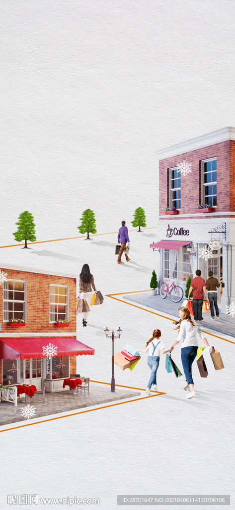 地产创意大雪微海报