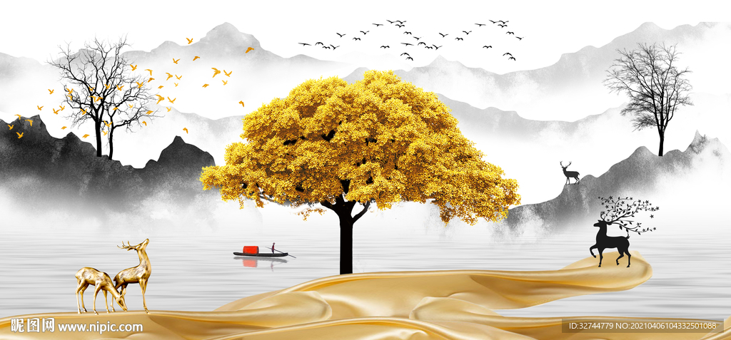 发财树麋鹿玄关