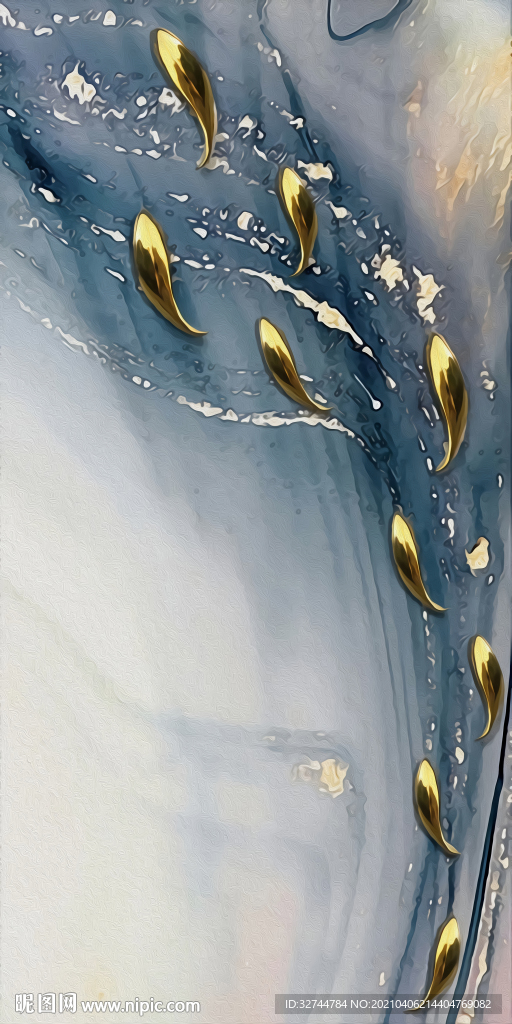 抽象纹理九鱼玄关