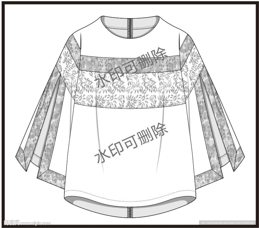 服装设计连衣裙女装款式衬衫T恤