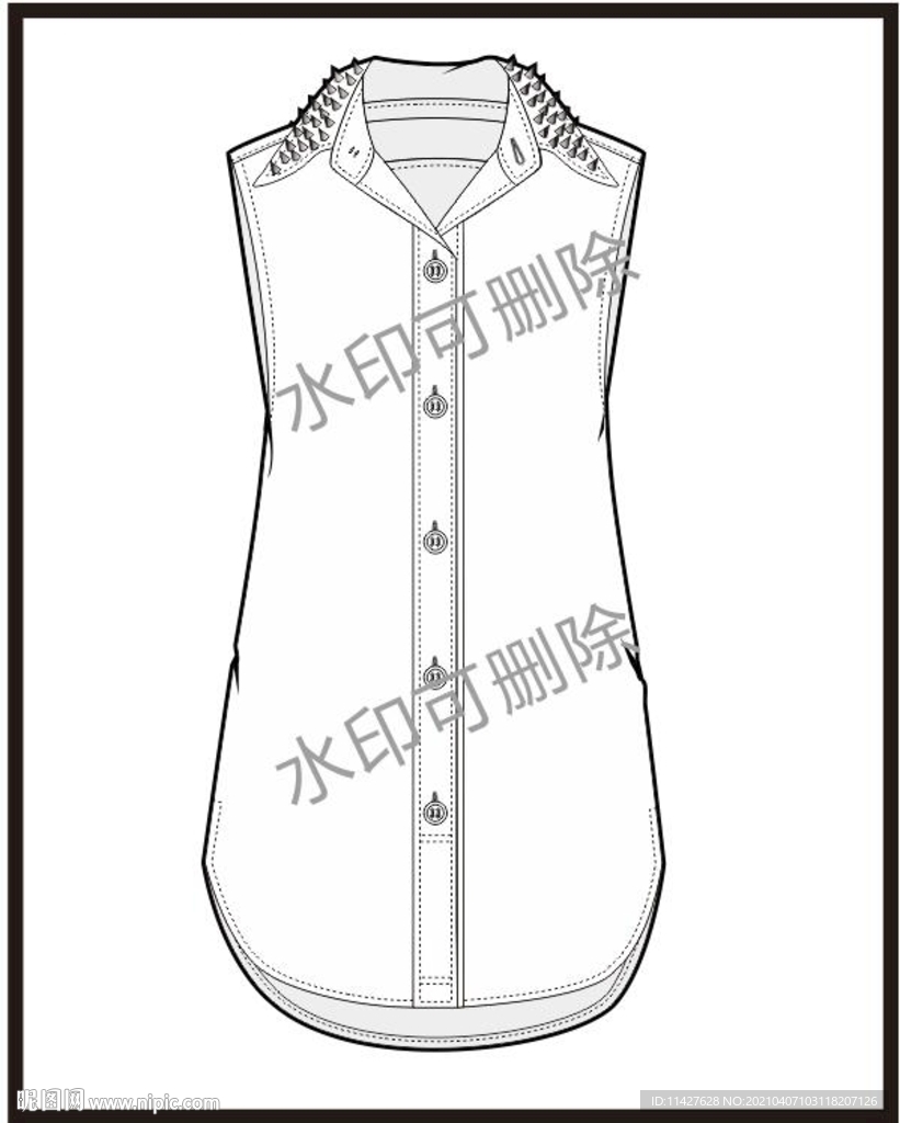服装设计连衣裙女装款式衬衫T恤