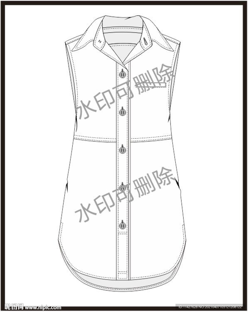 服装设计连衣裙女装款式衬衫T恤
