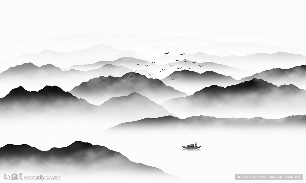 水墨山水画