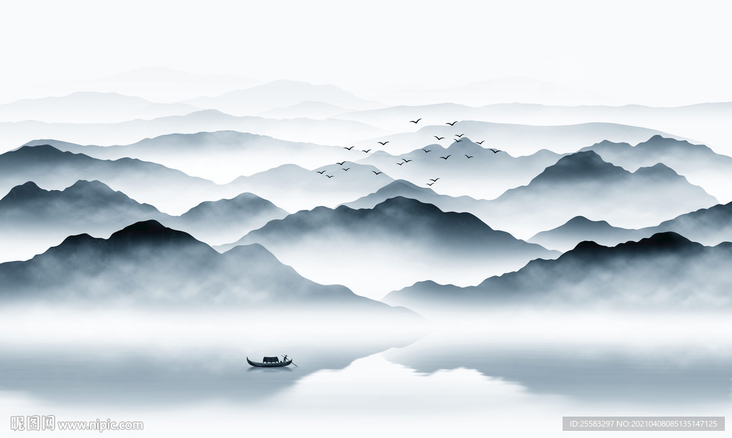 禅意山水画