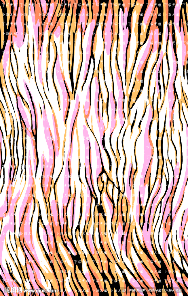 彩色斑马图案