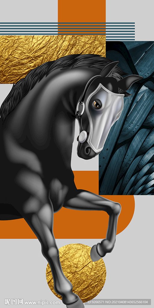 抽象玄关装饰画