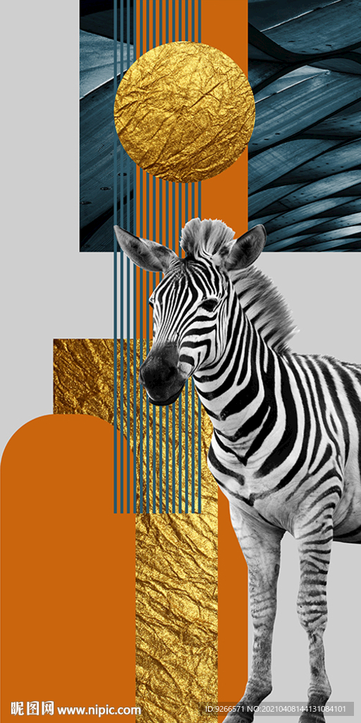 抽象玄关装饰画