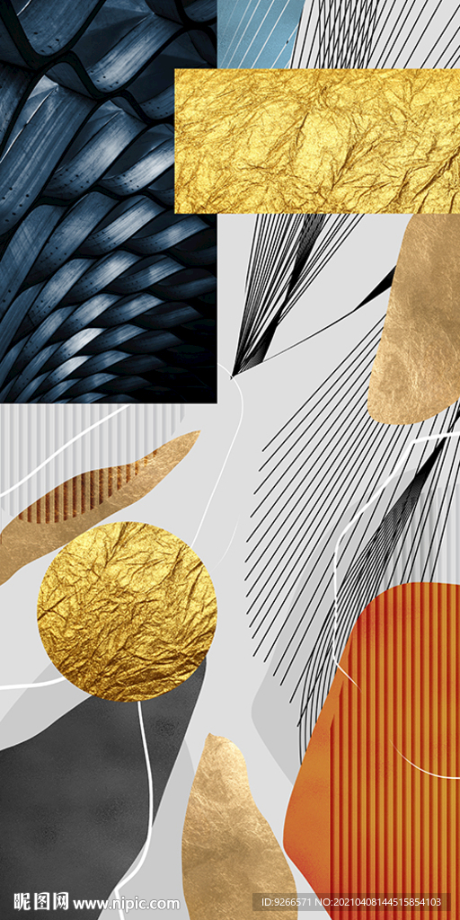 抽象玄关装饰画