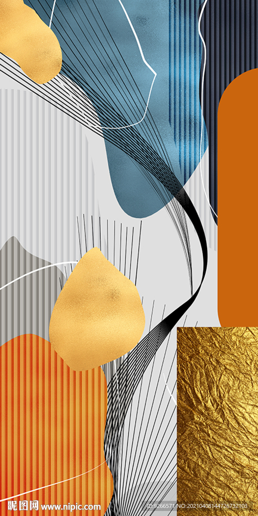 抽象玄关装饰画