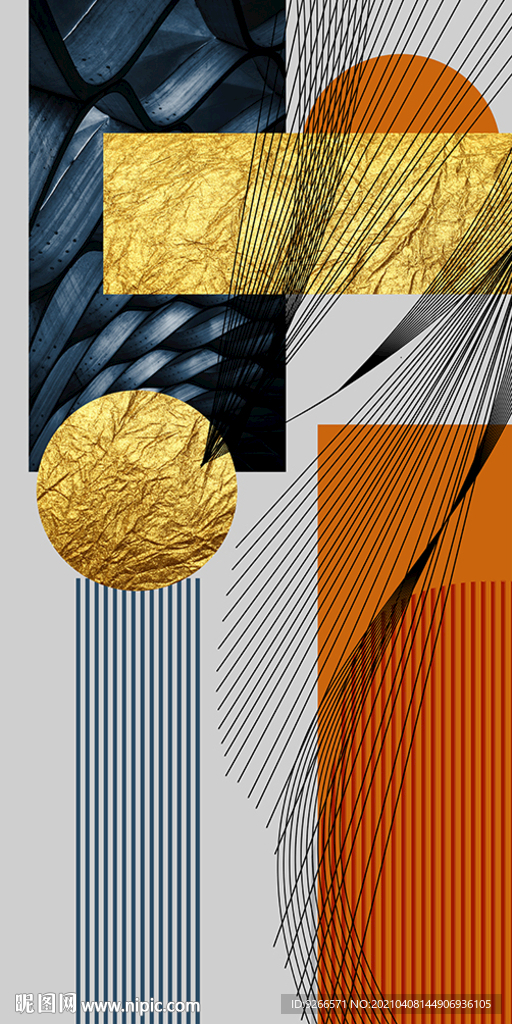 抽象玄关装饰画