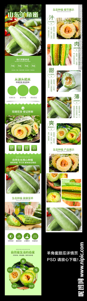 山东羊角蜜详情页