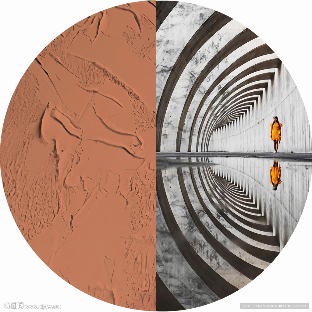 圆形抽象装饰画