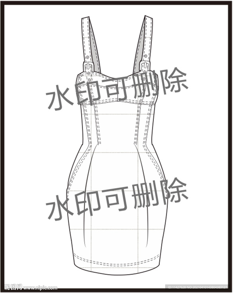 服装设计连衣裙女装款式衬衫T恤