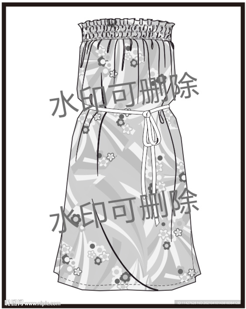 服装设计连衣裙女装款式衬衫T恤