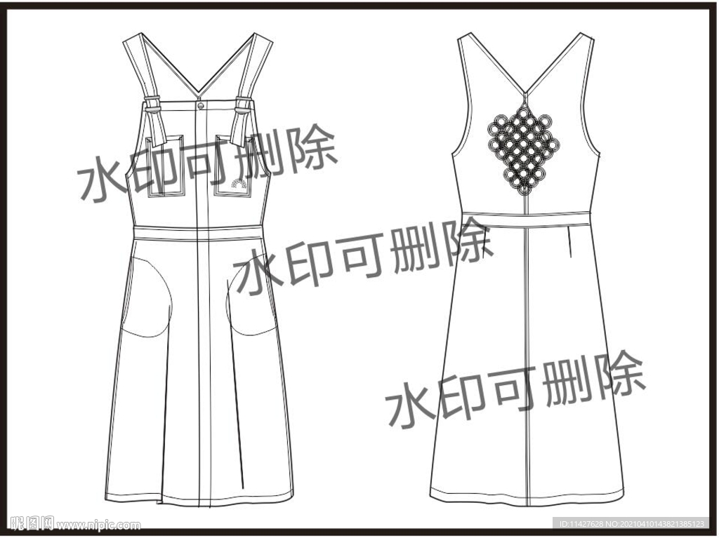 服装设计连衣裙女装款式衬衫T恤